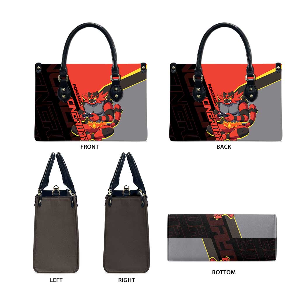 Incineroar Poké Leather Bag Bold Retro Anime Style
