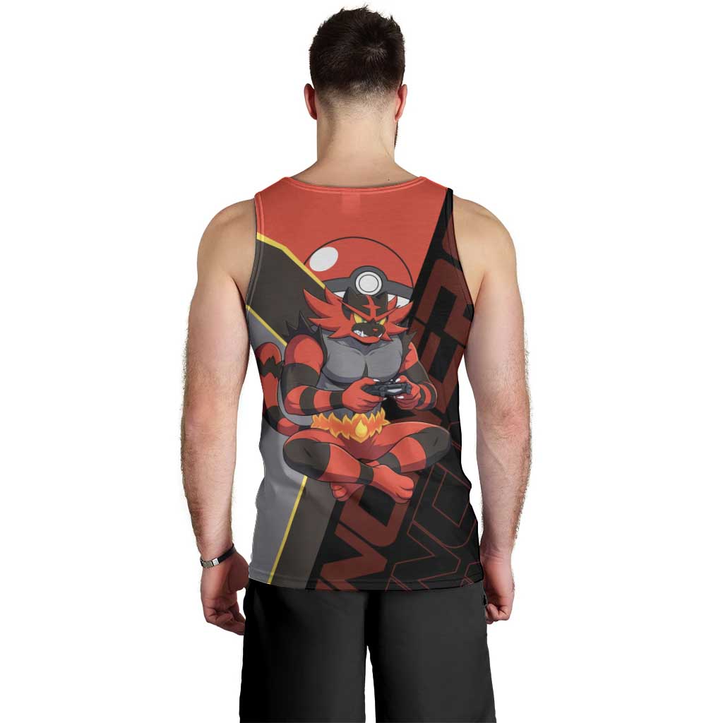 Incineroar Poké Men Tank Top Bold Retro Anime Style