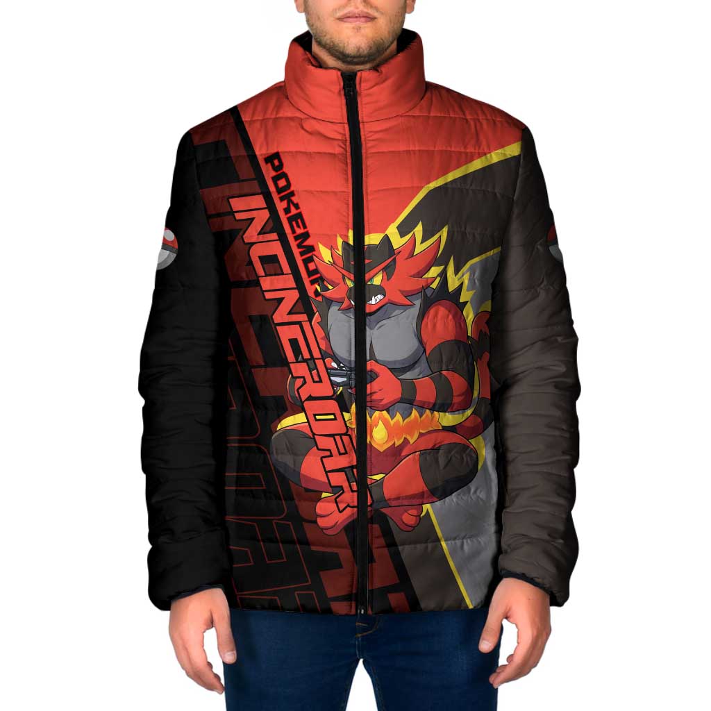 Incineroar Poké Padded Jacket Bold Retro Anime Style