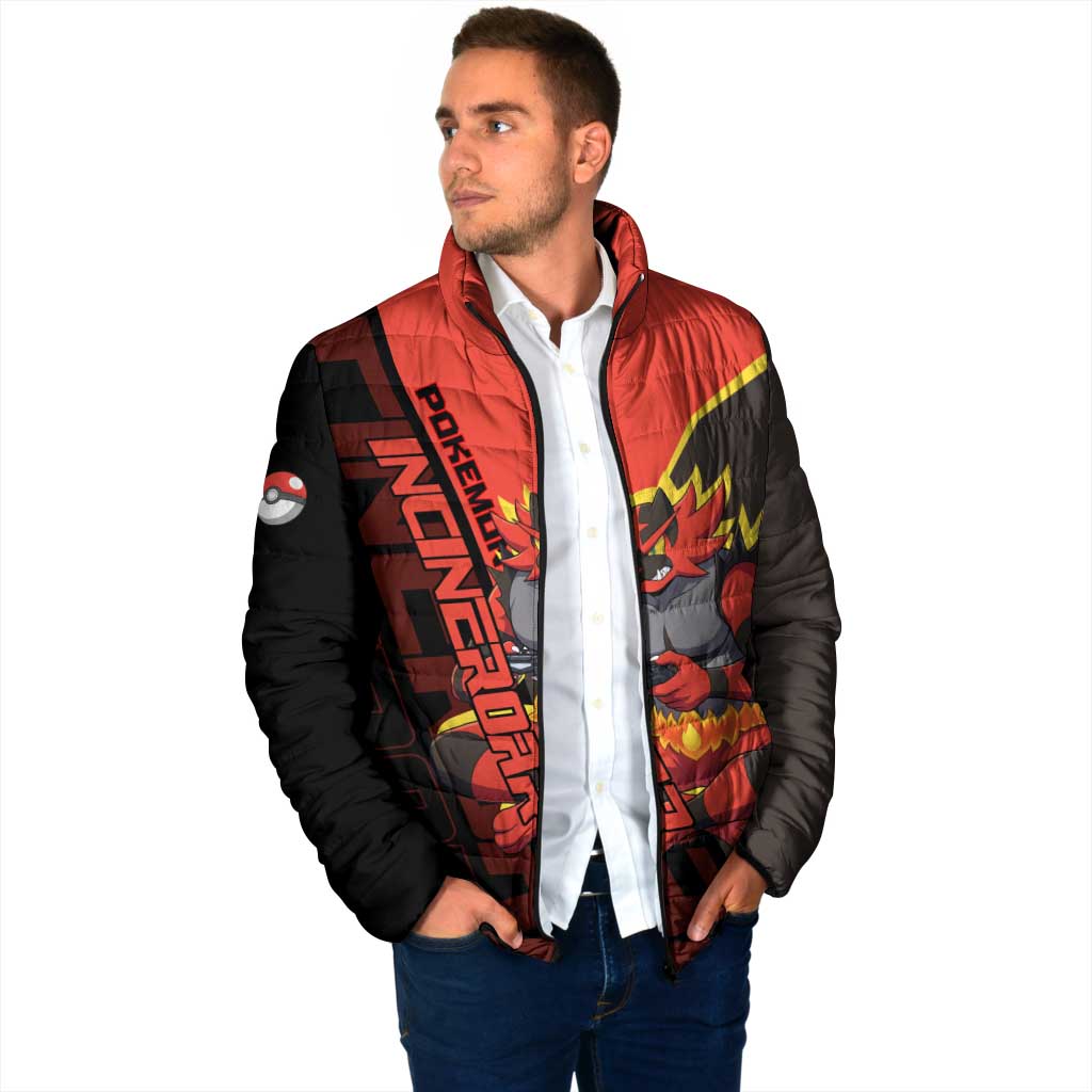 Incineroar Poké Padded Jacket Bold Retro Anime Style