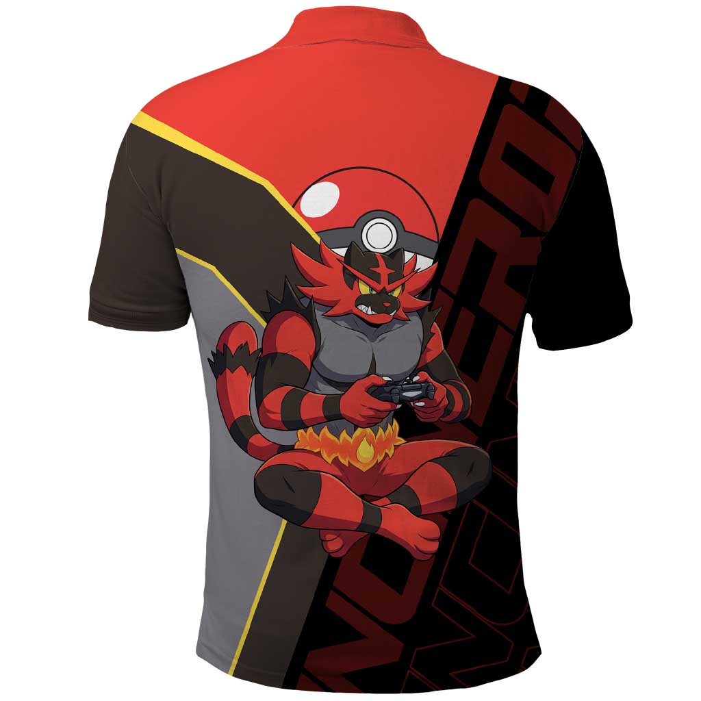 Incineroar Poké Polo Shirt Bold Retro Anime Style