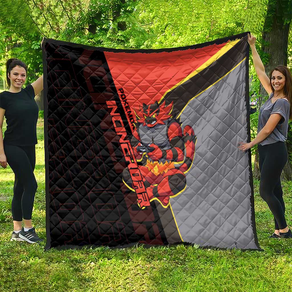 Incineroar Poké Quilt Bold Retro Anime Style