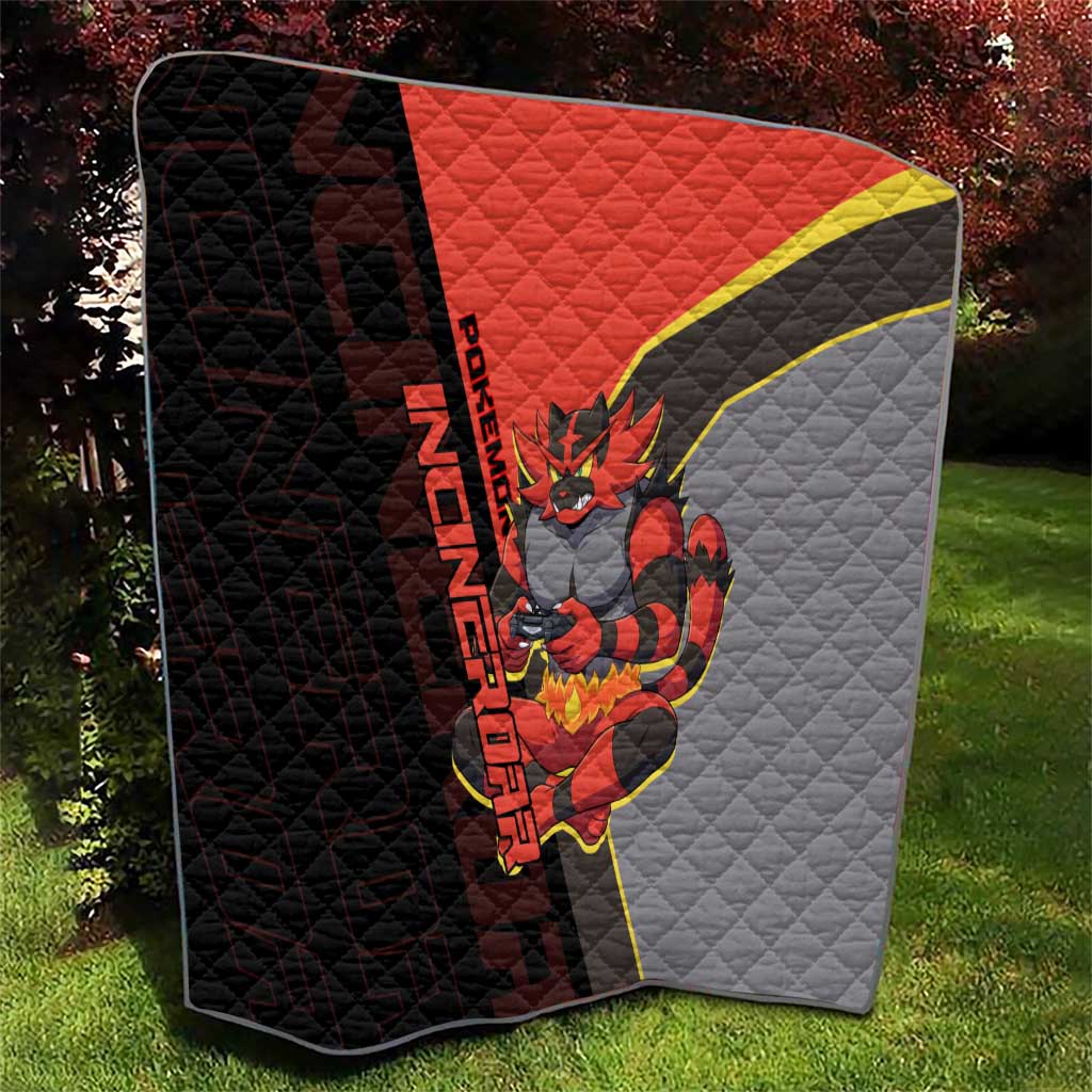 Incineroar Poké Quilt Bold Retro Anime Style
