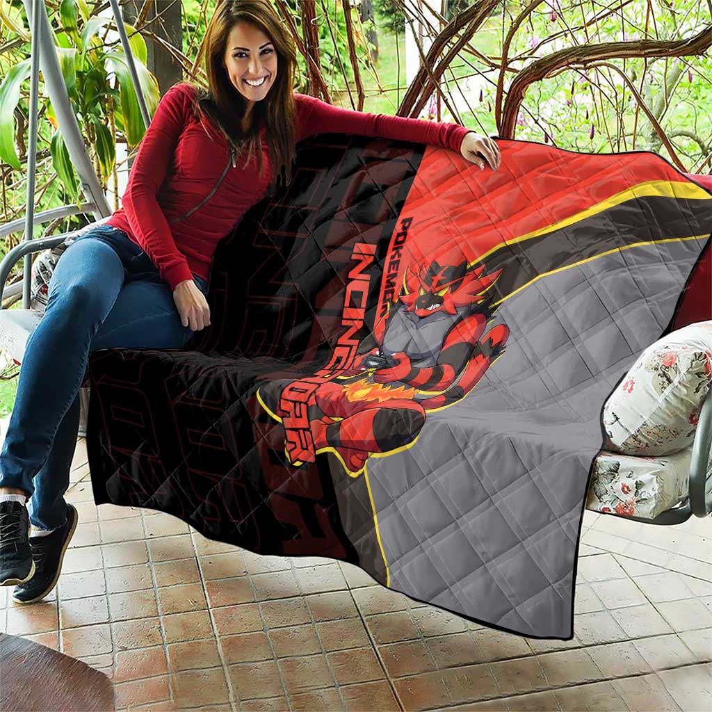 Incineroar Poké Quilt Bold Retro Anime Style