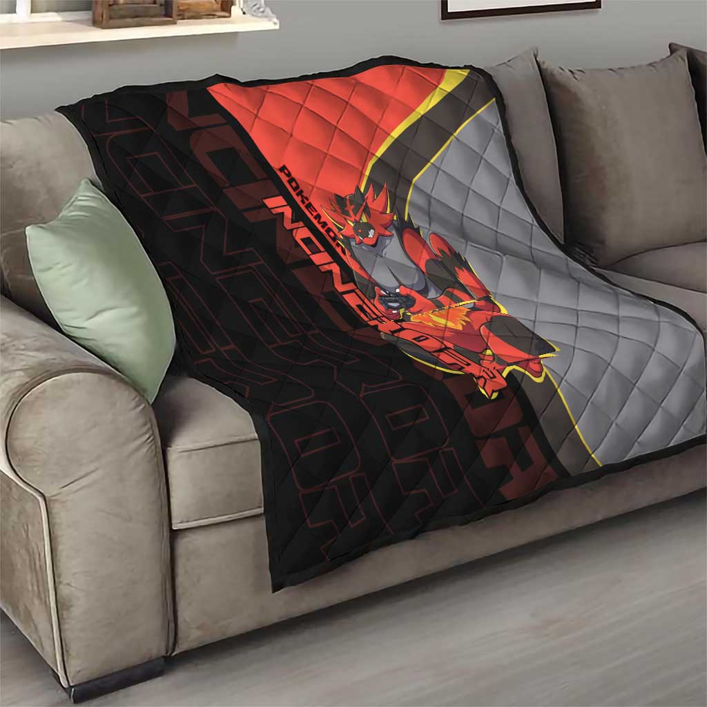 Incineroar Poké Quilt Bold Retro Anime Style