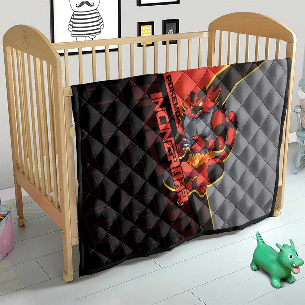 Incineroar Poké Quilt Bold Retro Anime Style