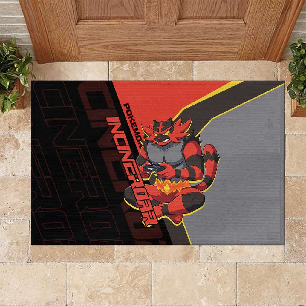 Incineroar Poké Rubber Doormat Bold Retro Anime Style