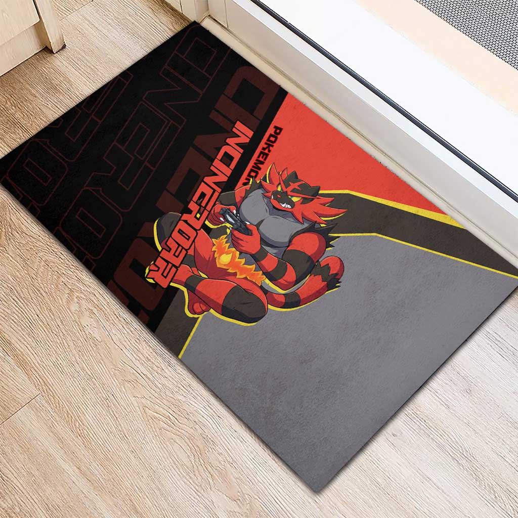 Incineroar Poké Rubber Doormat Bold Retro Anime Style