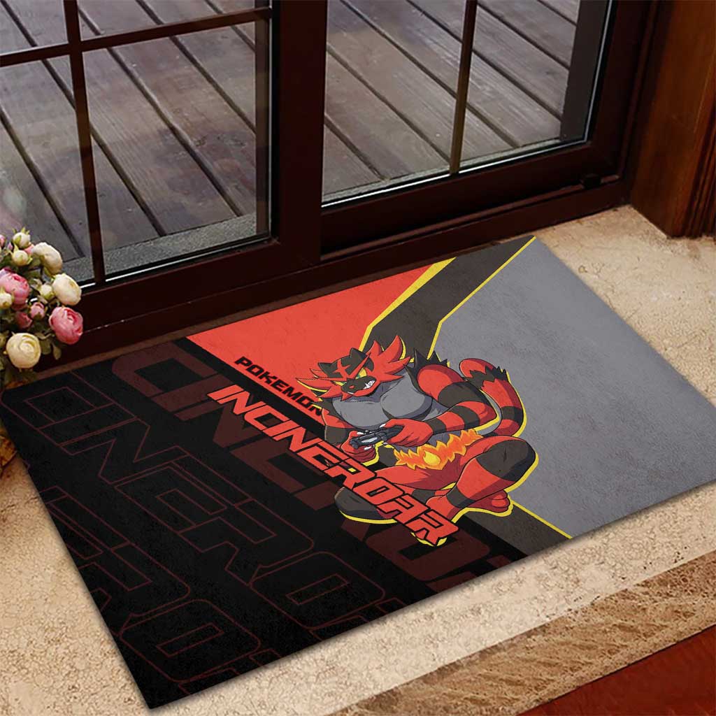 Incineroar Poké Rubber Doormat Bold Retro Anime Style