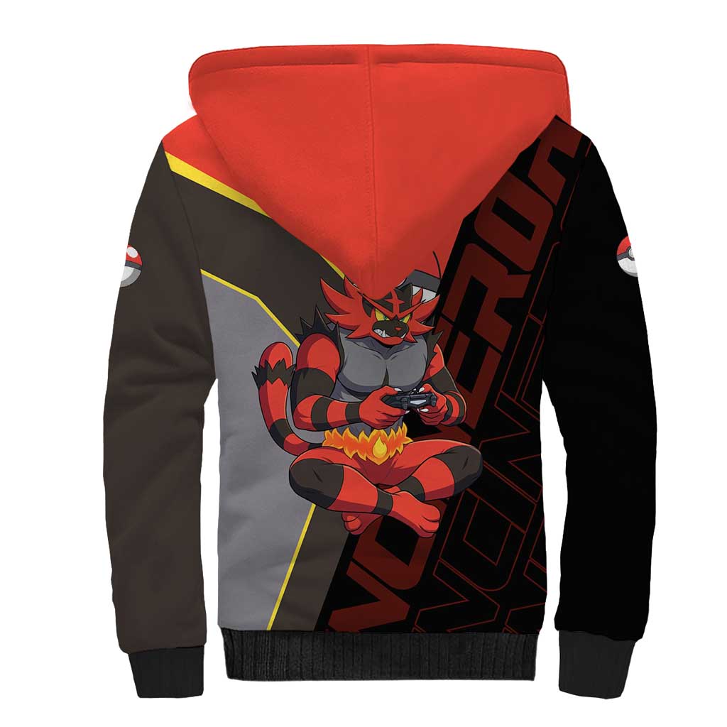 Incineroar Poké Sherpa Hoodie Bold Retro Anime Style