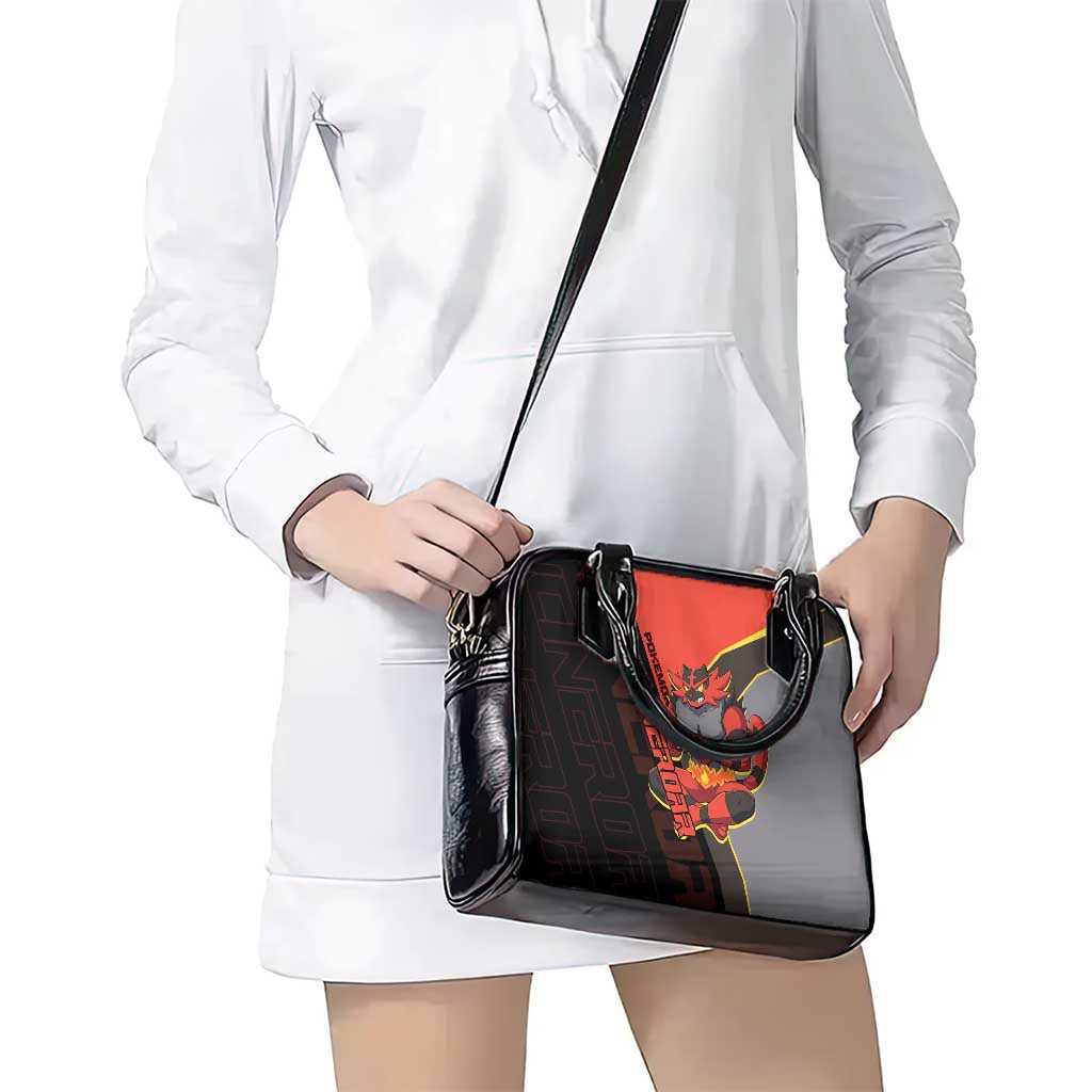 Incineroar Poké Shoulder Handbag Bold Retro Anime Style