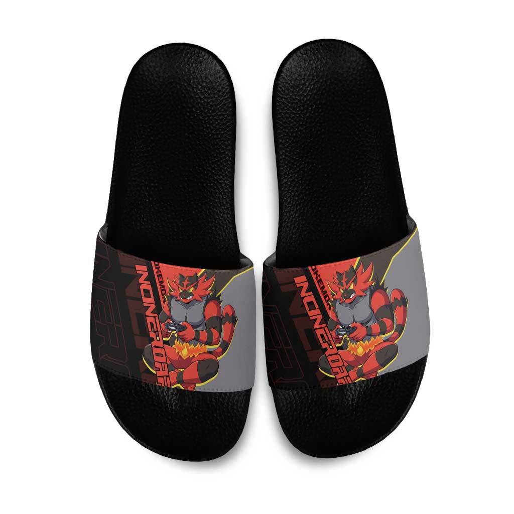 Incineroar Poké Slide Sandals Bold Retro Anime Style