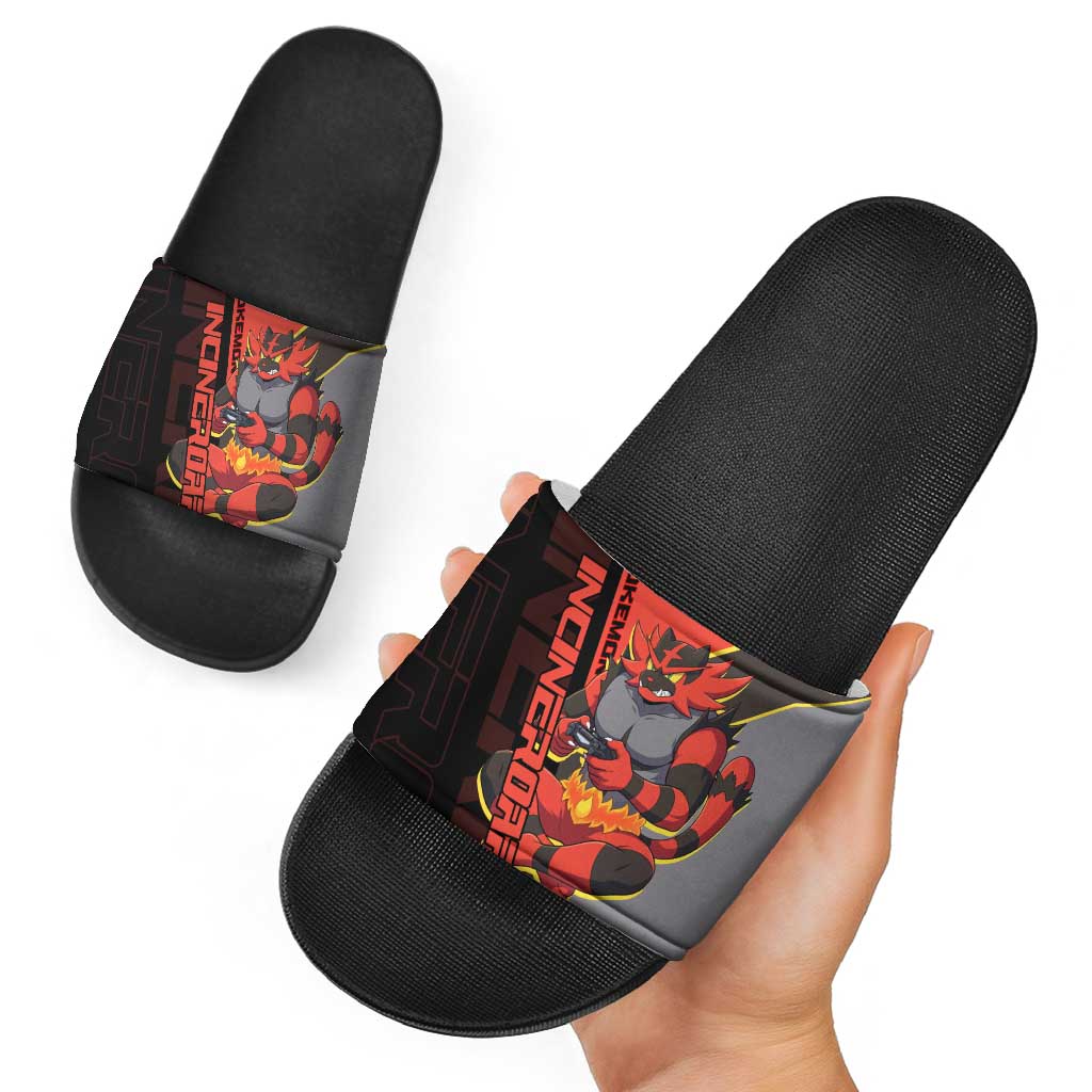 Incineroar Poké Slide Sandals Bold Retro Anime Style