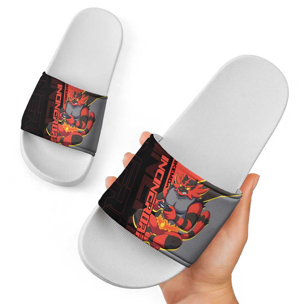 Incineroar Poké Slide Sandals Bold Retro Anime Style