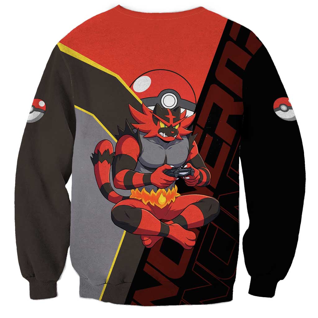 Incineroar Poké Sweatshirt Bold Retro Anime Style