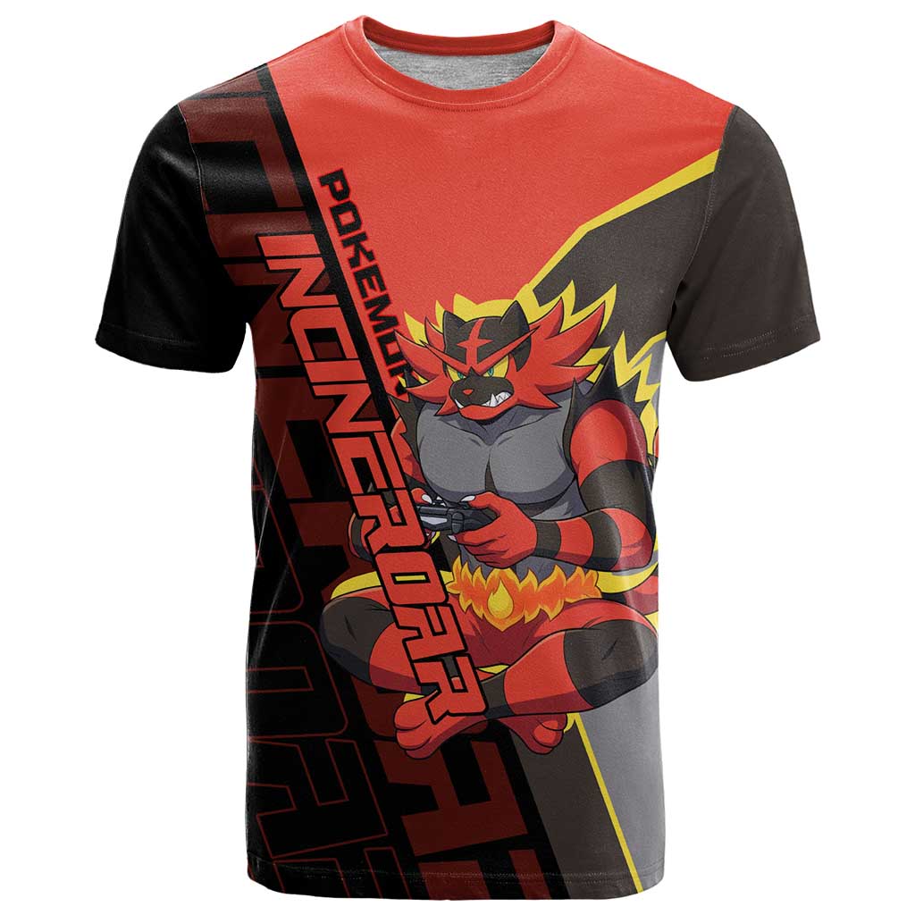 Incineroar Poké T Shirt Bold Retro Anime Style