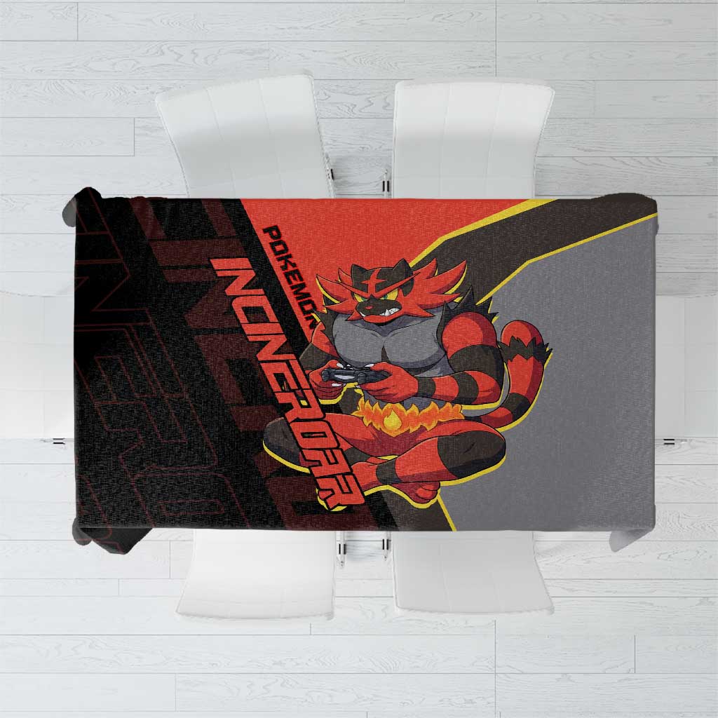 Incineroar Poké Tablecloth Bold Retro Anime Style