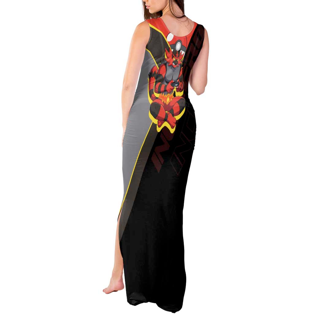 Incineroar Poké Tank Maxi Dress Bold Retro Anime Style