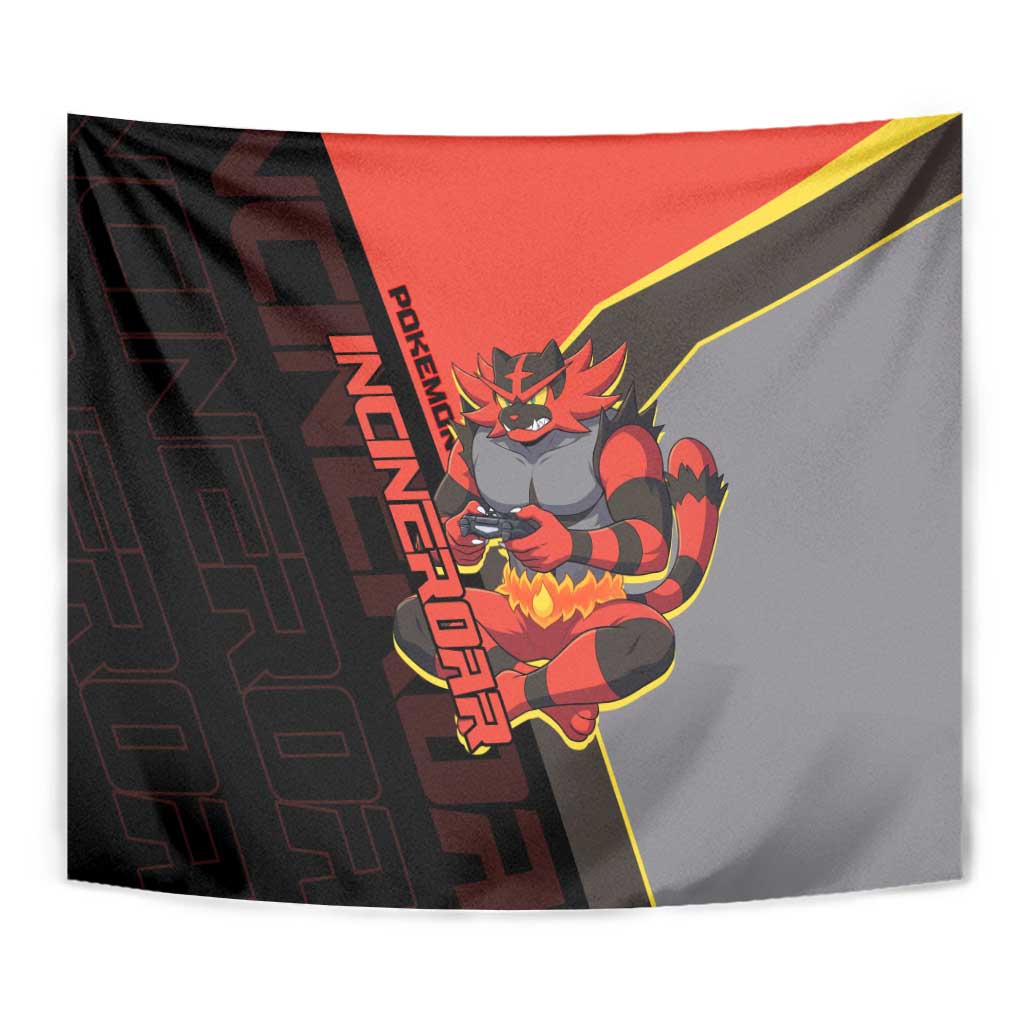 Incineroar Poké Tapestry Bold Retro Anime Style