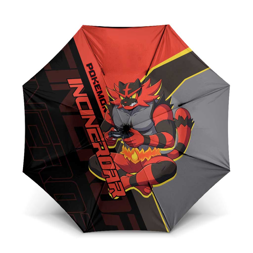 Incineroar Poké Umbrella Bold Retro Anime Style
