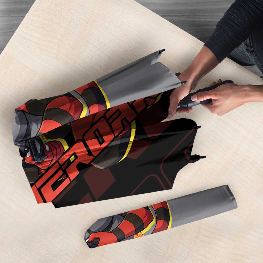 Incineroar Poké Umbrella Bold Retro Anime Style