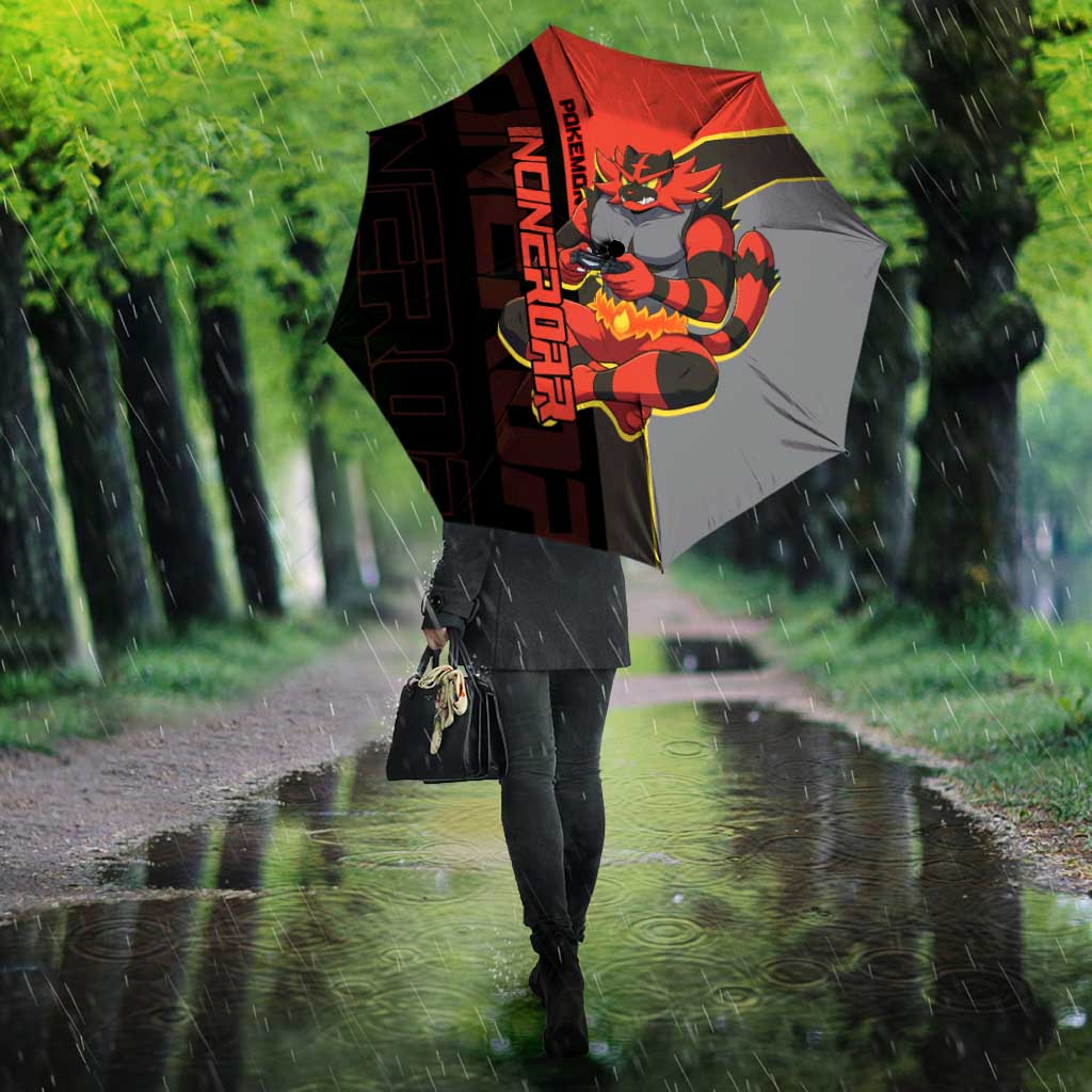 Incineroar Poké Umbrella Bold Retro Anime Style