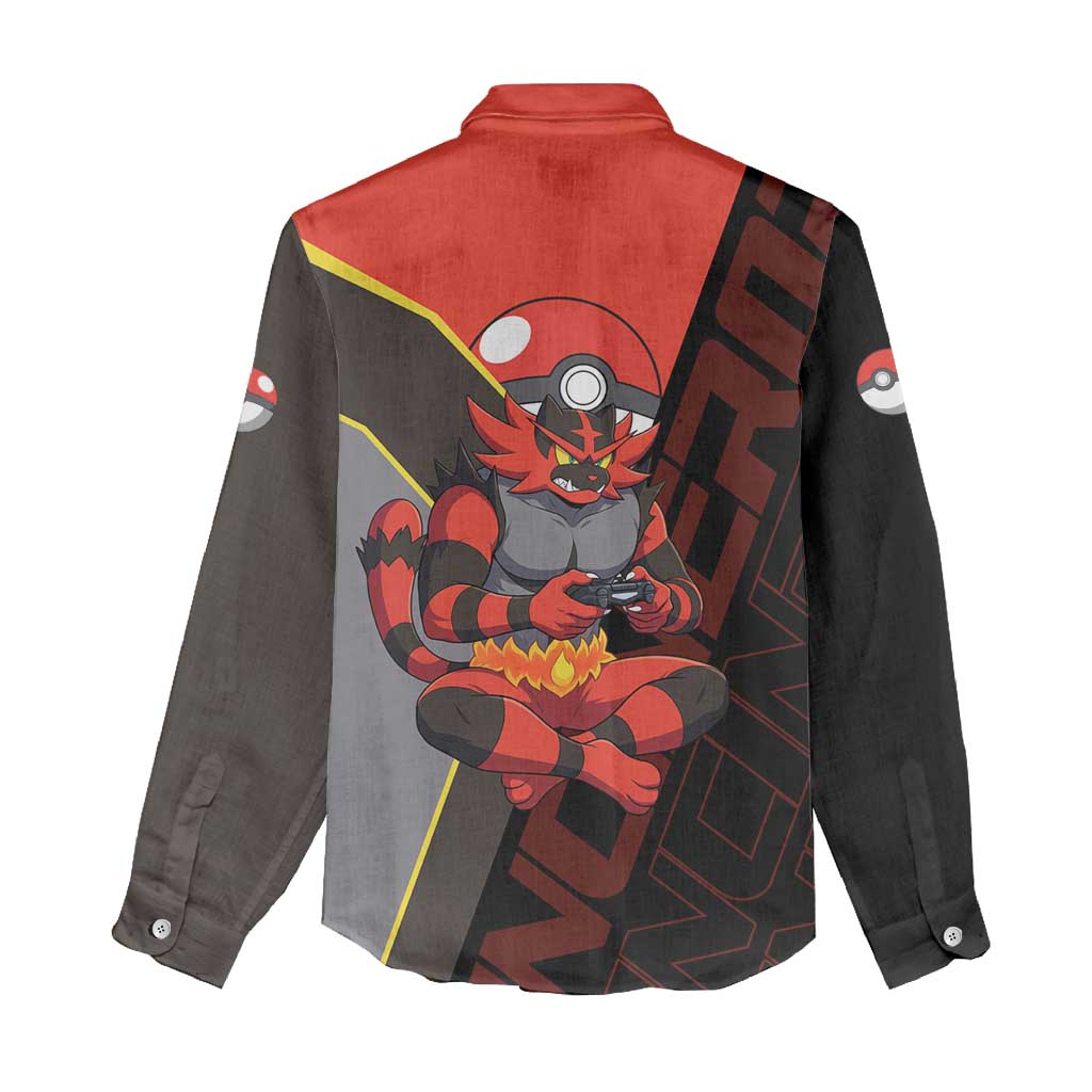 Incineroar Poké Women Casual Shirt Bold Retro Anime Style