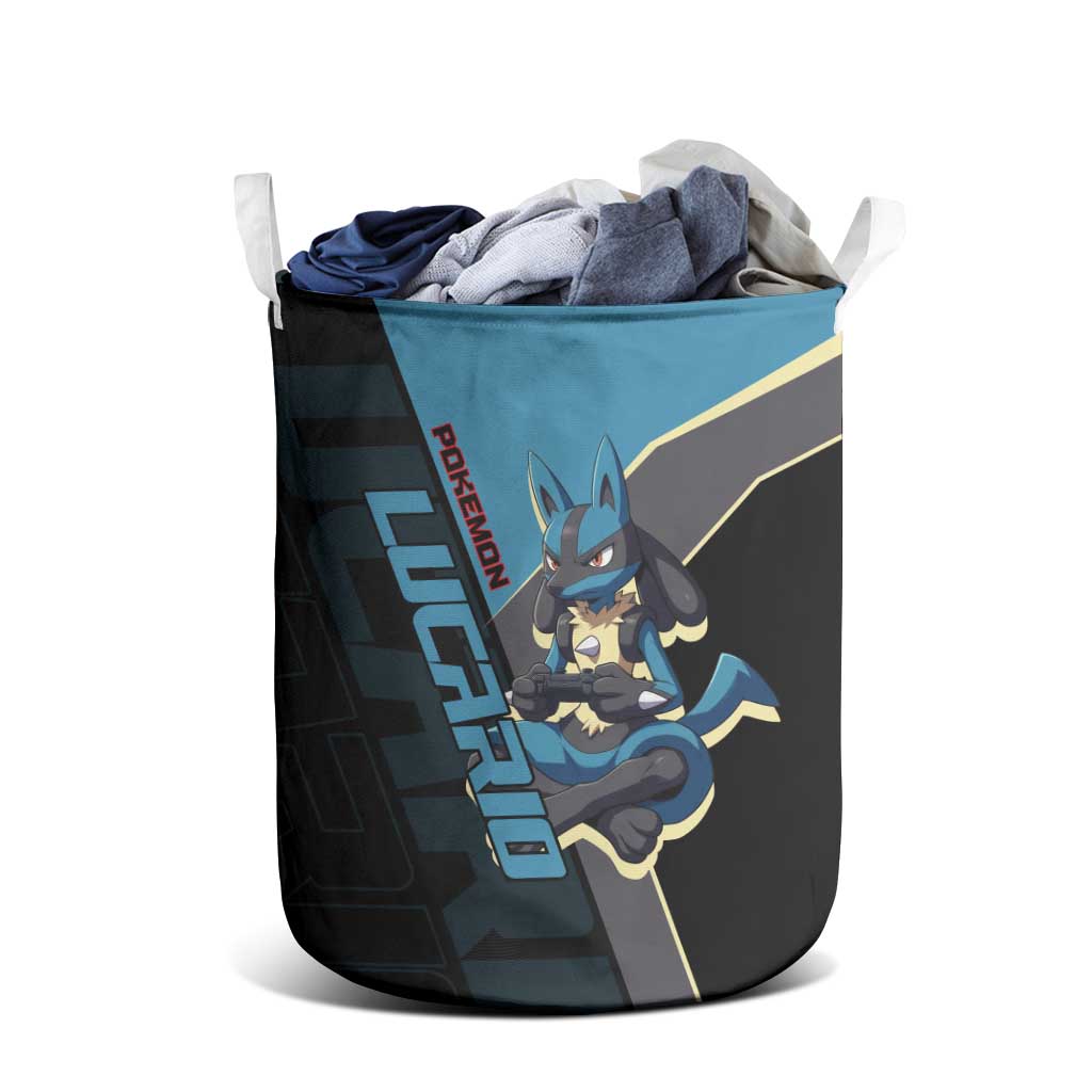 Lucario Poké Laundry Basket Edgy Retro Anime Style