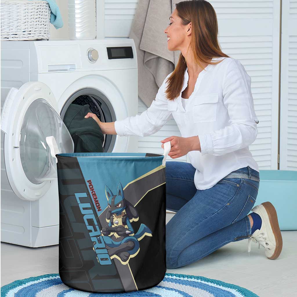 Lucario Poké Laundry Basket Edgy Retro Anime Style