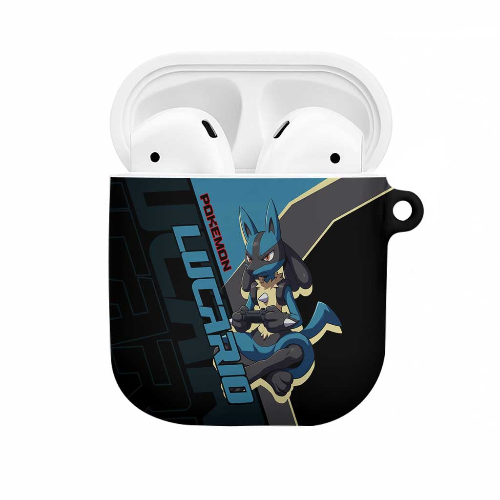 Lucario Poké AirPods Case Edgy Retro Anime Style