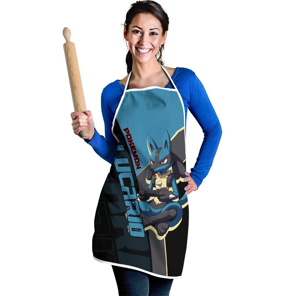 Lucario Poké Apron Edgy Retro Anime Style