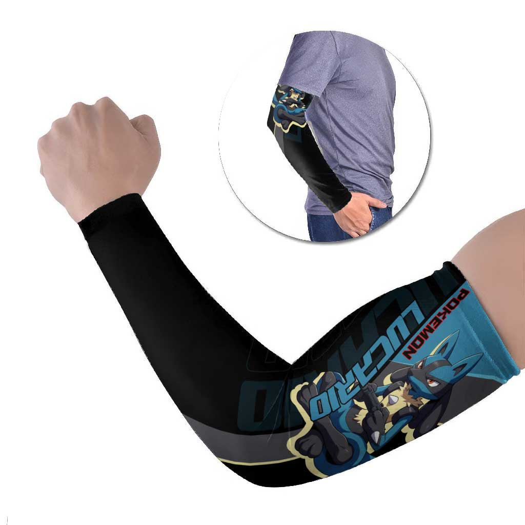 Lucario Poké Arm Sleeves Edgy Retro Anime Style