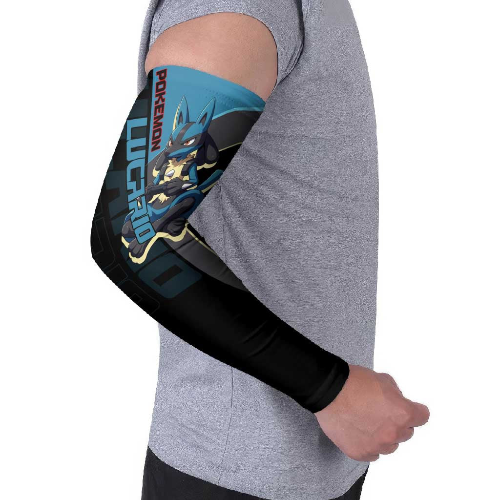 Lucario Poké Arm Sleeves Edgy Retro Anime Style