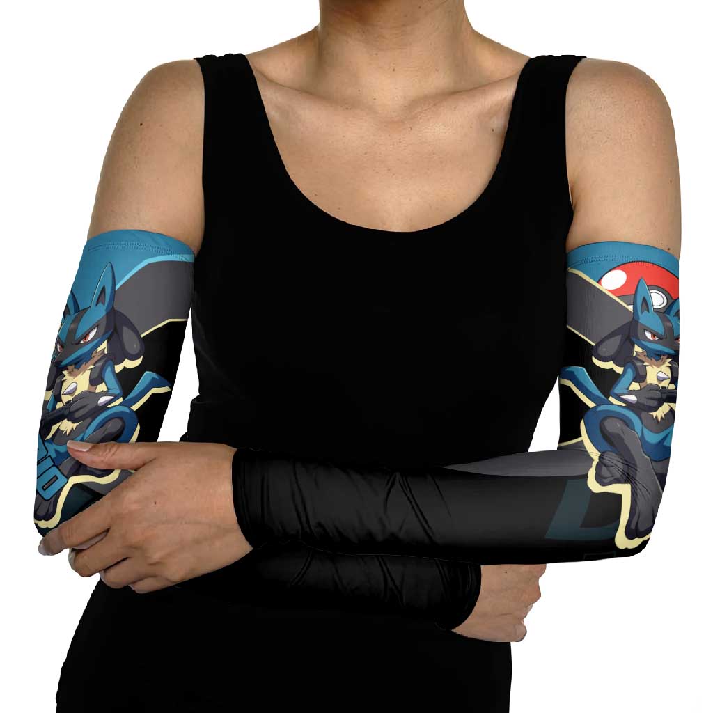 Lucario Poké Arm Sleeves Edgy Retro Anime Style
