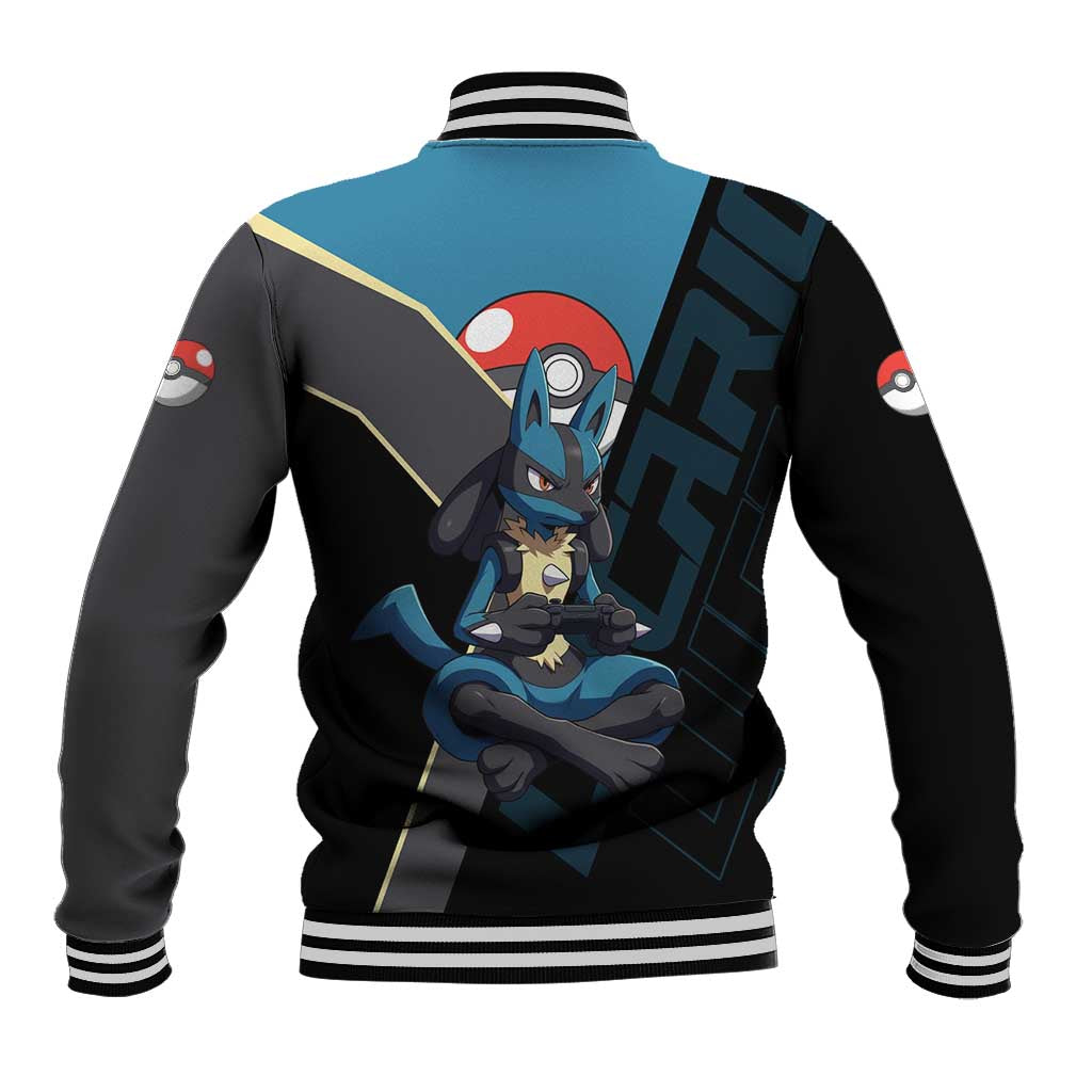 Lucario Poké Baseball Jacket Edgy Retro Anime Style