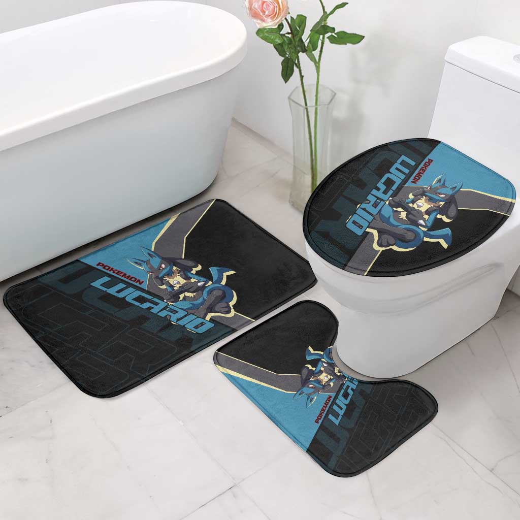 Lucario Poké Bathroom Set Edgy Retro Anime Style