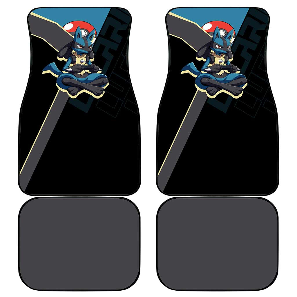Lucario Poké Car Mats Edgy Retro Anime Style