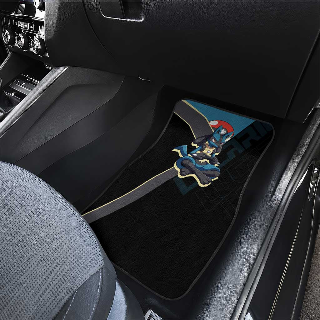 Lucario Poké Car Mats Edgy Retro Anime Style