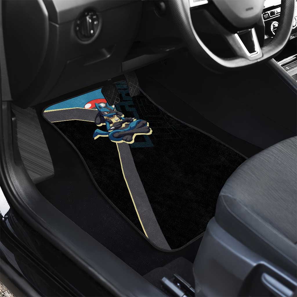 Lucario Poké Car Mats Edgy Retro Anime Style
