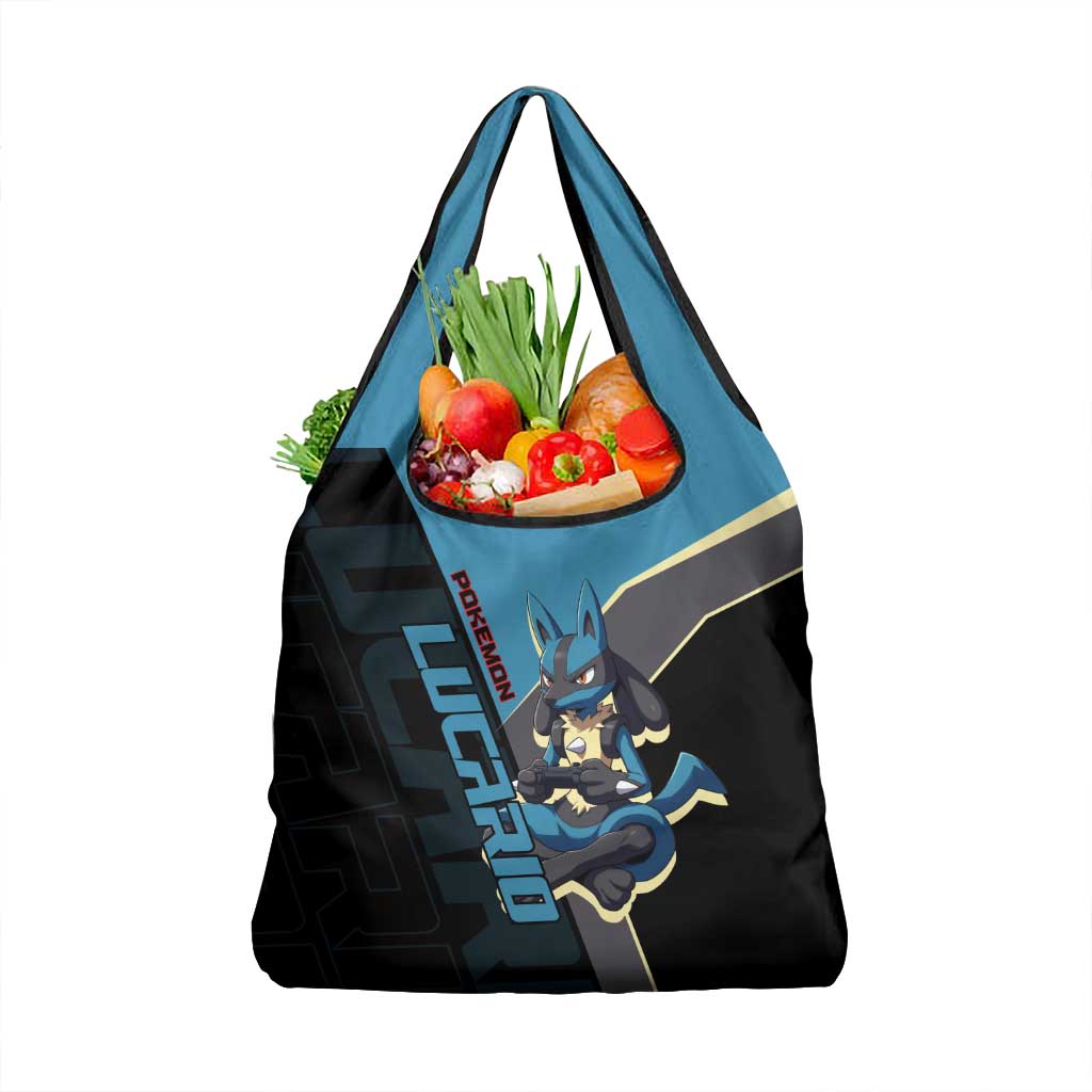 Lucario Poké Grocery Bag Edgy Retro Anime Style