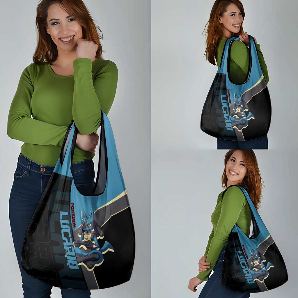 Lucario Poké Grocery Bag Edgy Retro Anime Style