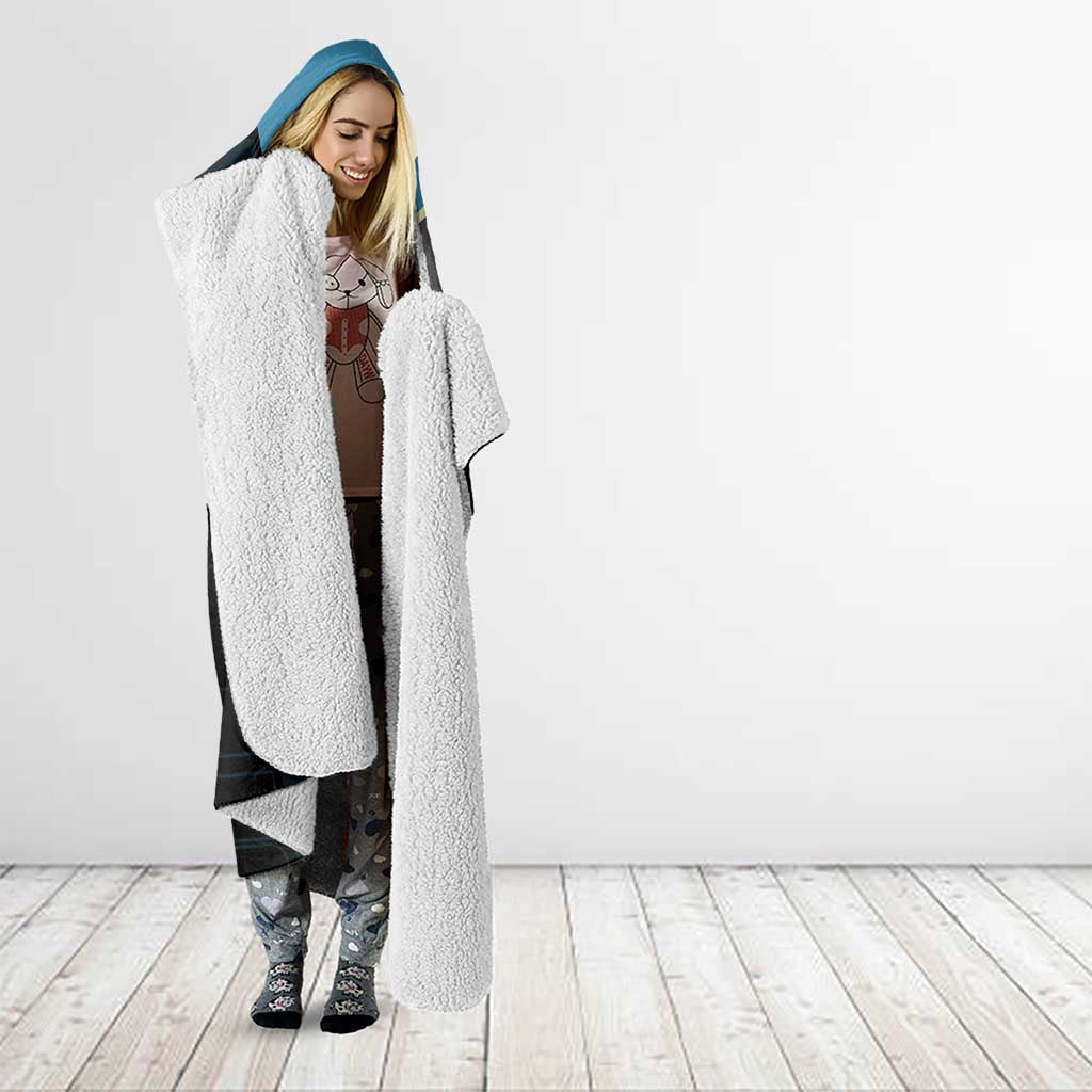 Lucario Poké Hooded Blanket Edgy Retro Anime Style