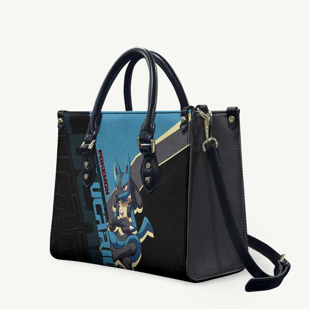 Lucario Poké Leather Bag Edgy Retro Anime Style