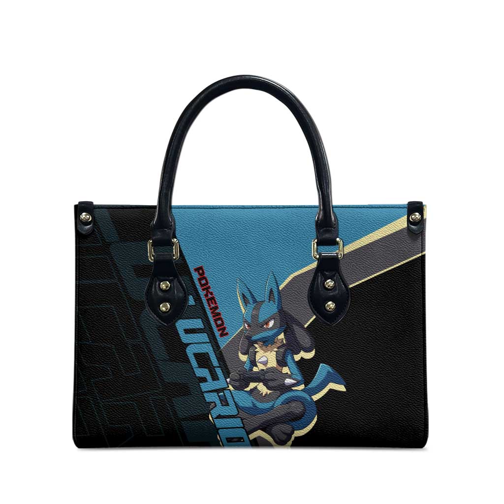 Lucario Poké Leather Bag Edgy Retro Anime Style