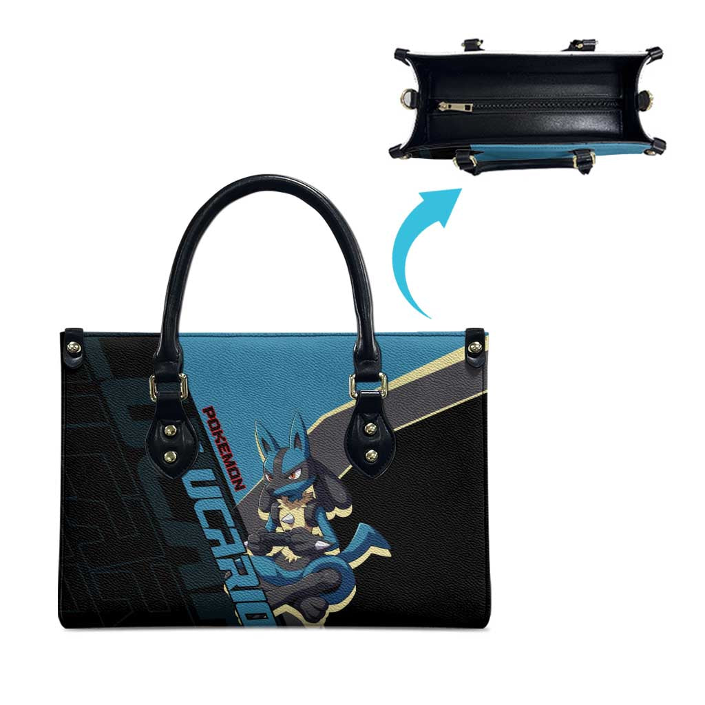 Lucario Poké Leather Bag Edgy Retro Anime Style