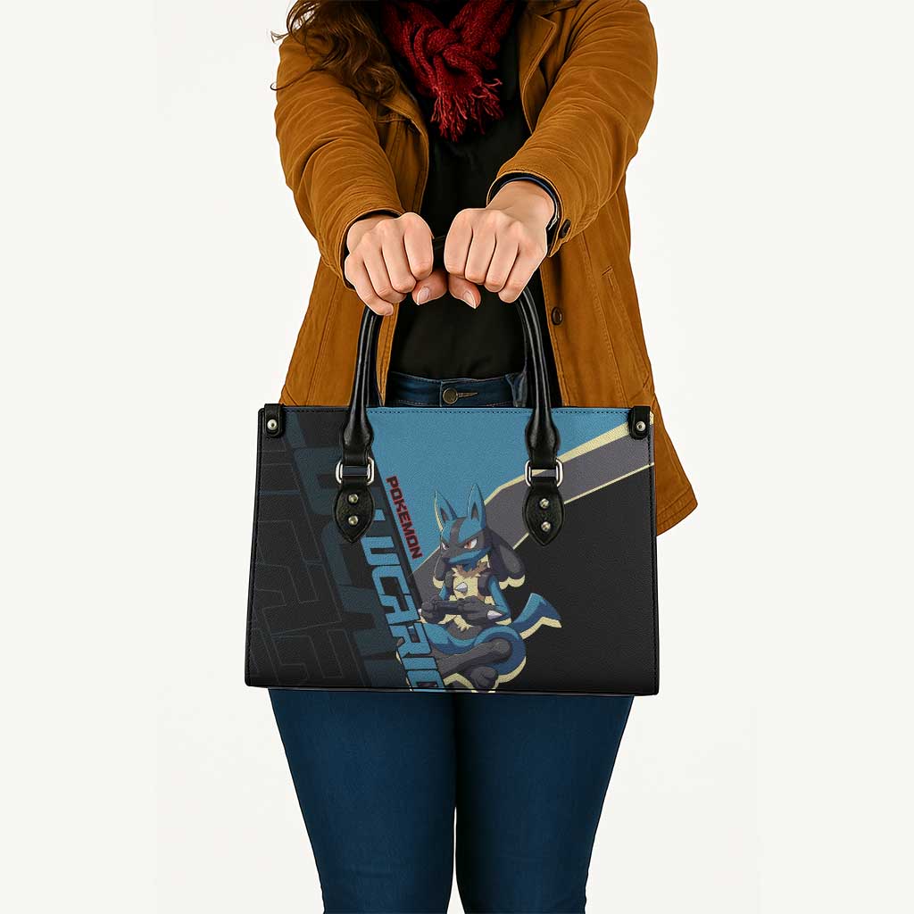 Lucario Poké Leather Bag Edgy Retro Anime Style