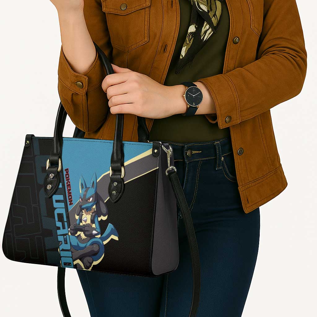Lucario Poké Leather Bag Edgy Retro Anime Style
