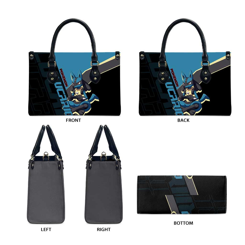 Lucario Poké Leather Bag Edgy Retro Anime Style