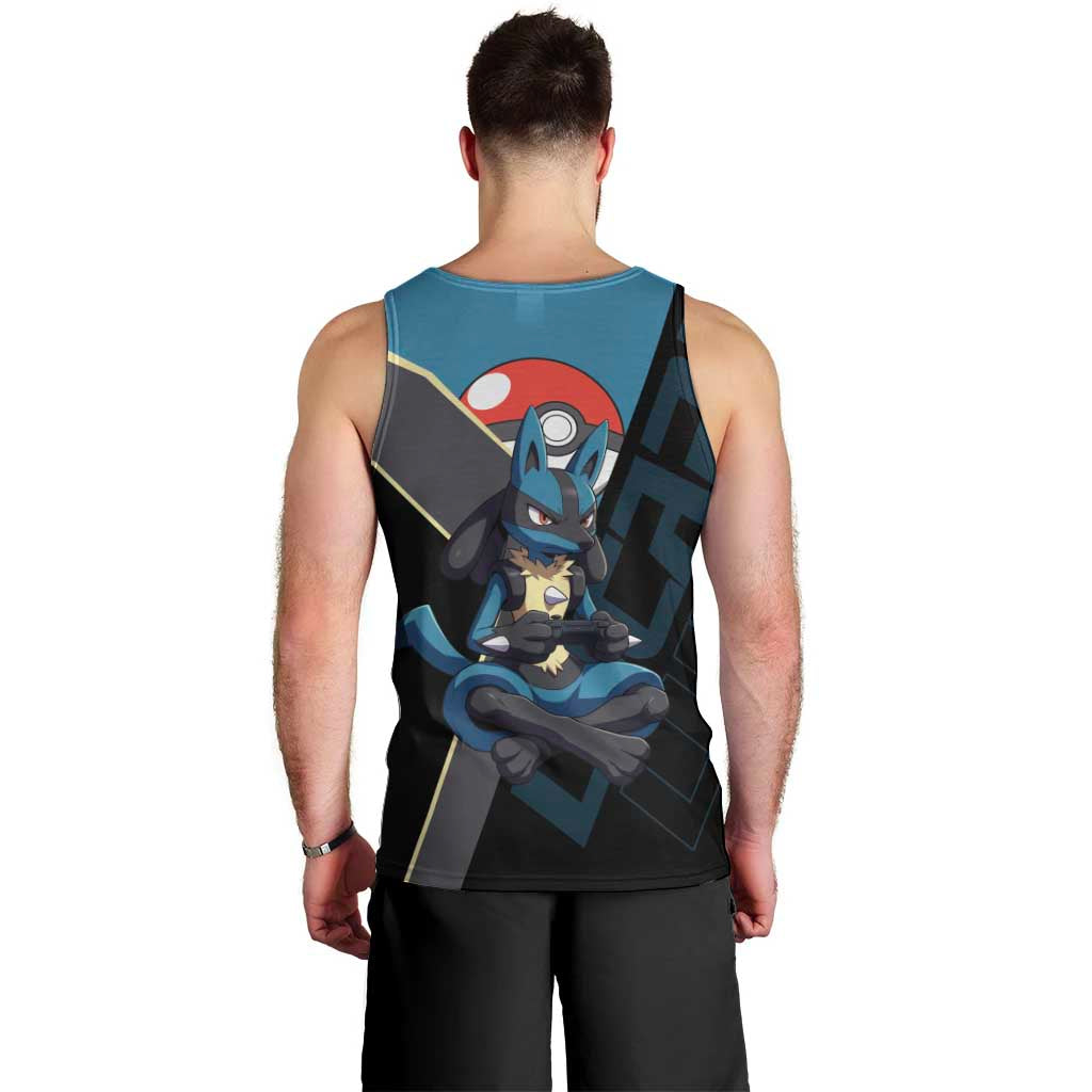 Lucario Poké Men Tank Top Edgy Retro Anime Style