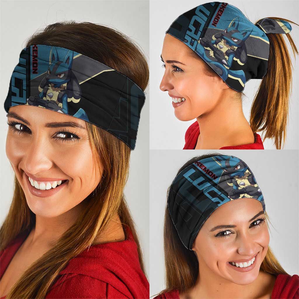 Lucario Poké Neck Gaiter Edgy Retro Anime Style